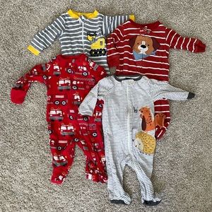 0-3 Month Jammie Bundle! Baby boys or girls set of 4